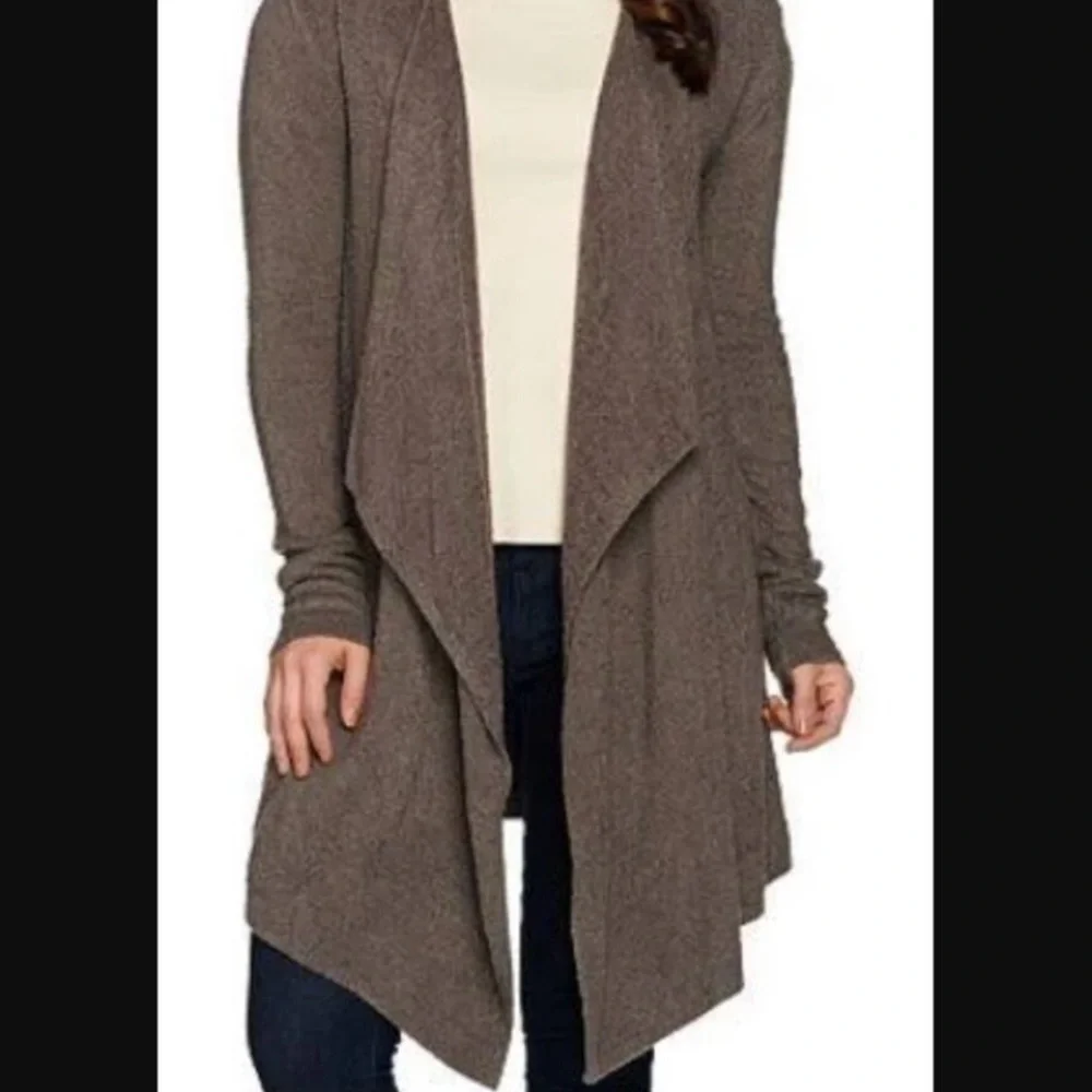 Barefoot Dreams Tan Open Front Cardigan 3X - Picture 1 of 3